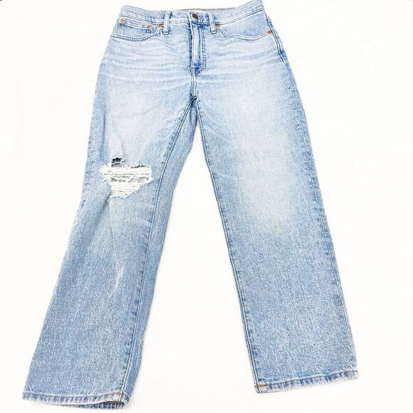 Madewell The Perfect Vintage Straight Jean Medium Wash Denim Size 28P - Picture 2 of 9
